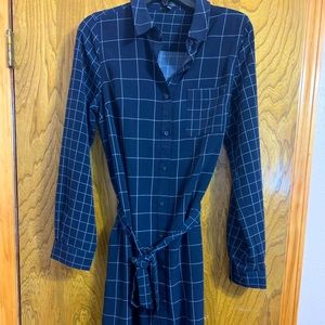 Navy dress with white strips new without tags